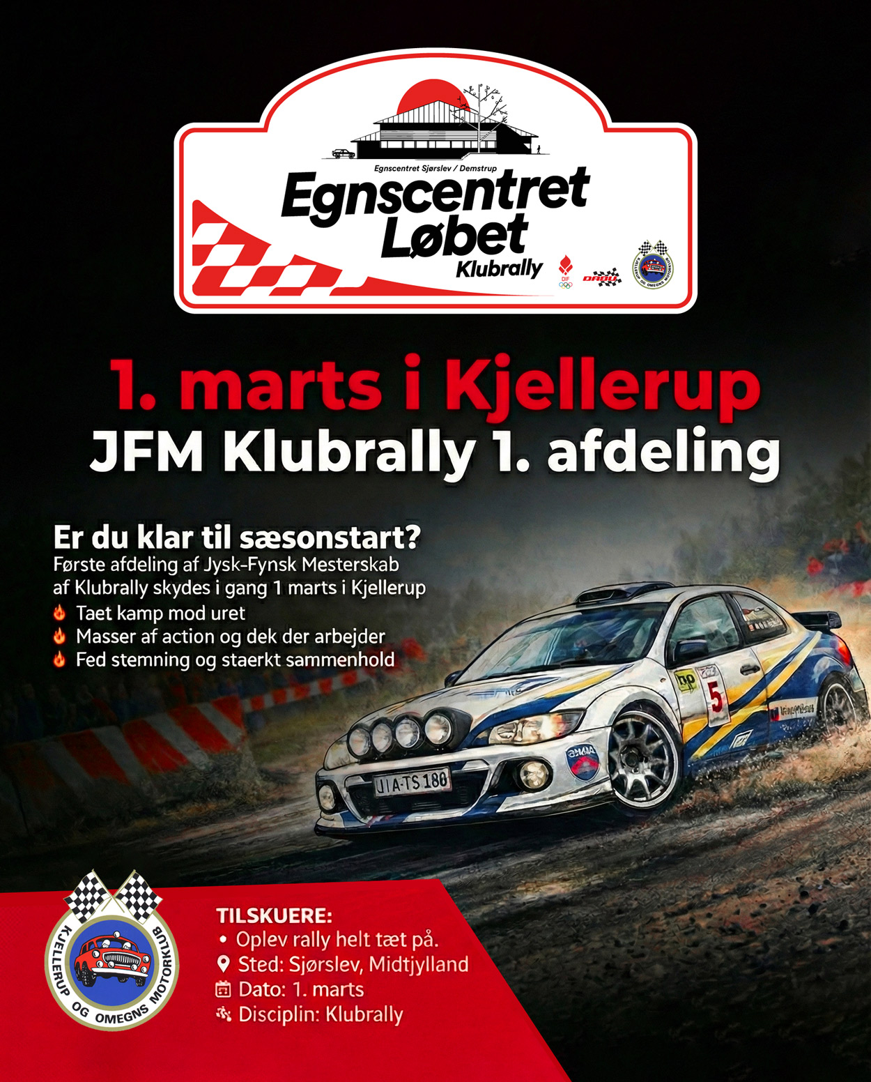 Klubrally egnscentret kjellerup start til rally her 1250PX