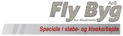 Fly Byg ApS logo: Speciale i støbe- og kloakarbejde – optimeret af K2 Brothers